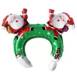 Yılbaşı Folyo Balon Noel Babalı Folyo Taç 33x30cm