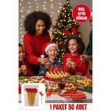 Yılbaşı Geyiği Kürdan 12 cm • 50’li Paket – Tatlı, Kanepe, Pasta Süsleme Yılbaşı Parti Kürdanı KLNT-KP-KRD-036
