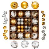 Yılbaşı Gold ve Gümüş Ağaç Süsü Karışık 28'li