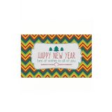 Yilbasi Happy New Year Zigzag Tasarim Kapi Onu Ve Ev Ici Paspas 45X75 Cm