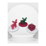 Yılbaşı hediye 6 lı mum set dekor,mumluk tabak