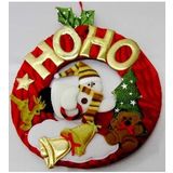 YILBAŞI KAPI SÜSÜ OVAL HO HO 28 CM ( KÜÇÜK)