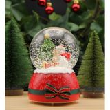 Yılbaşı Kar Küresi Noel Işıklı ve Müzikli Christmas Kardan Adam Kurdelalı