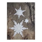 Yılbaşı Kar Taneleri 3 Parça Esnek Aplik No:HS51 Ahşap, Mobilya Yenileme, Mobilya Süsleme 10x10 cm