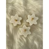 Yılbaşı Kar Tanesi Mum %100 Soya Wax - 3'lü Set - Beyaz