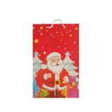Yılbası Karton Canta Kırmızı Noel Baba 26X40cm