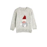 Yılbaşı Kazağı Noel Baba Desenli Pullu Payetli Uzun Kollu
