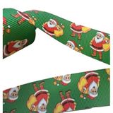 Yılbaşı Kurdelesi Yılbaşı hediye paketleme Kurdelesi Yılbaşı suslerı 2 metre (yesil noel baba)