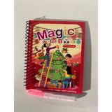Yılbaşı Kutlama Magic Book Eğitici İngilizce Sihirli Boyama Kitabı Su Kalemi Water Painting Kırmızı