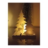 Yılbaşı Led mum Aydınlatmalı Ağaçlar ve Geyik 16 * 13 CM 1 ADET LED MUM DAHİLDİR