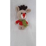 Yılbaşı Maskot Miniş Geyik Amigurumi Organik Oyuncak