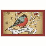 Yilbasi Merry Christmas Kus Tasarim Kapi Onu Ve Ev Ici Paspas 45X75 Cm