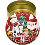 Yılbaşı Metal Kutu Kırmızı Noel Baba Tavşan 7 cm 5li Yılbaşı Mum Kavanozu Mum Kalıbı Hediye Kutusu