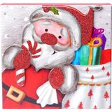 Yılbaşı Noel Baba Motifli Hediye Kutusu 17x8 cm