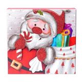 Yılbaşı Noel Baba Motifli Hediye Kutusu 19x9 cm