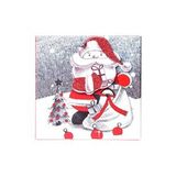 Yılbaşı Noel Baba ve Çam Ağacı Motifli Hediye Kutusu 10x7 cm