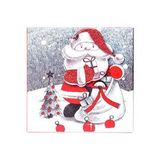Yılbaşı Noel Baba ve Çam Ağacı Motifli Hediye Kutusu 12x8 cm