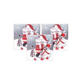 Yılbaşı Noel Baba ve Çam Ağacı Motifli Hediye Kutusu Küçük Set 3'lü