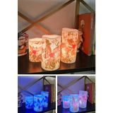 Yılbaşı Noel Temalı 3 Lü Set LED Gerçek Mum Kumandalı 9 Renk Yanabilme ve Animasyonlu Büyük Boy LED Mum - 3 Adet