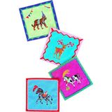 Yılbaşı Özel Animal Serisi Kokteyl Peçete Seti ( 4 Adet ) - 15 x 15 cm - Beyaz