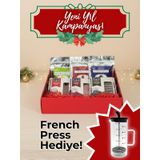 Yılbaşı Özel Hediye Kutusu, Bitki Çayı ve Proteinli Lokum Seti, Karışık Herbal Tea ve Türk Lokumu, Ücretsiz French Press Hediyeli