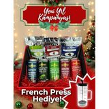 Yılbaşı Özel Herbal Tea Hediye Kutusu, Karışık Bitki ve Meyve Çayları Seti, Şık Kutu, New Year Offer