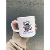 Yılbaşı Özel Seri Stich Mutluyıllar Hediyelik Beyaz Seramik Kulplu Kupa Bardak Çeşitleri - 1 Adet - 330 ml
