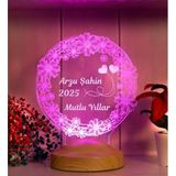 Yılbaşı Papatya Çiçek Hediyesi, Yeni Yıl Mutlu Yıllar Hediyesi, Papatya 3D Led Lamba