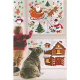 Yılbaşı Sticker Noel Baba Geyikler Kardan Adam Penguenler Ve Yılbaşı Süsleri