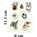 Yılbaşı Sticker Seti – Kardan Adam, Geyik, Çam Ağacı ve Noel Temalı Etiketler