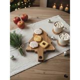 Yılbaşı Sunum Tahtası Noel Çam Ağacı Doğal Ahşap Sunum Tabağı(Kayın / Gürgen) - AHŞAP - 2 ADET