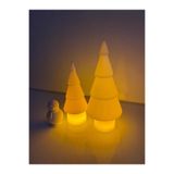 Yılbaşı Süsleri Led Mumlu 2 li Çam Ağacı ve Kardan Adam 3 lü Set
