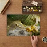 Yılbaşı Süsleri ve Kurdele Tasarımı 240 Parça Ahşap Puzzle Ahşap Kutuda MP00067