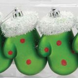 Yilbasi Susu 8 Cm Yesıl Yilbasi Agaci Susu Eldiven 4 Lu Dekorasyon Yilbasi Susu