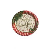 YILBAŞI TABAK VARAK BASKILI HAPPY NEW YEAR 6'LI 23 CM