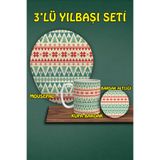 Yılbaşı Temalı 3'lü Mousepad Kupa ve Bardak Altlığı Seti, hbspylbs48