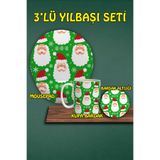 Yılbaşı Temalı 3'lü Mousepad Kupa ve Bardak Altlığı Seti, hbspylbs68