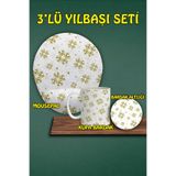 Yılbaşı Temalı 3'lü Mousepad Kupa ve Bardak Altlığı Seti, hbspylbs73