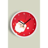 Yılbaşı Temalı Dekoratif Duvar Saati – Yeni Yıl Hediyesi & Modern Tasarım - 35cm - Önü Camlı Beyaz K, JH1221S35BKP