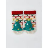 Yılbaşı Temalı Erkek Bebek Ev Çorabı (W5) - 22 - Electric