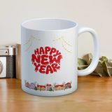 Yılbaşı Temalı Happy New Year Yazılı Hediyelik Kupa