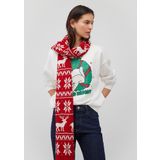 Yılbaşı Temalı Kırmızı Atkı 1913221-82054 Kırmızı-82054 One Size