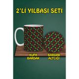 Yılbaşı Temalı Kupa ve Bardak Altlığı Seti, hbspbardakalt11