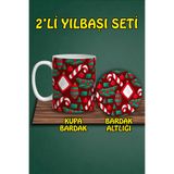Yılbaşı Temalı Kupa ve Bardak Altlığı Seti, hbspbardakalt50