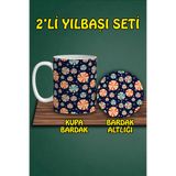 Yılbaşı Temalı Kupa ve Bardak Altlığı Seti, hbspbardakalt52