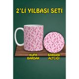 Yılbaşı Temalı Kupa ve Bardak Altlığı Seti, hbspbardakalt54