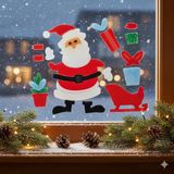 Yılbaşı Temalı Noel Babalı Jel Sticker – Dekoratif Cam Ve Pencere Süsü Vitrin