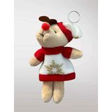 YILBAŞI Temalı Peluş Anahtarlık Çanta Süsü Ağaç Süsü Dekor Süsü Hediye (13-15 cm) (kod:122)
