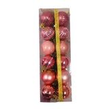 Yılbaşı Top Ağaç Süsü Rose 24'lü Set Plastik 4cm