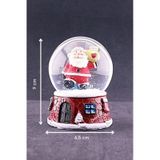 Yılbaşı Yeni Yıl Noel Baba Temalı Orta Boy Işıklı Kar Küresi 9 Cm